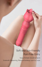 Rose Thrusting, Rotating Beads & Vibrating Massager