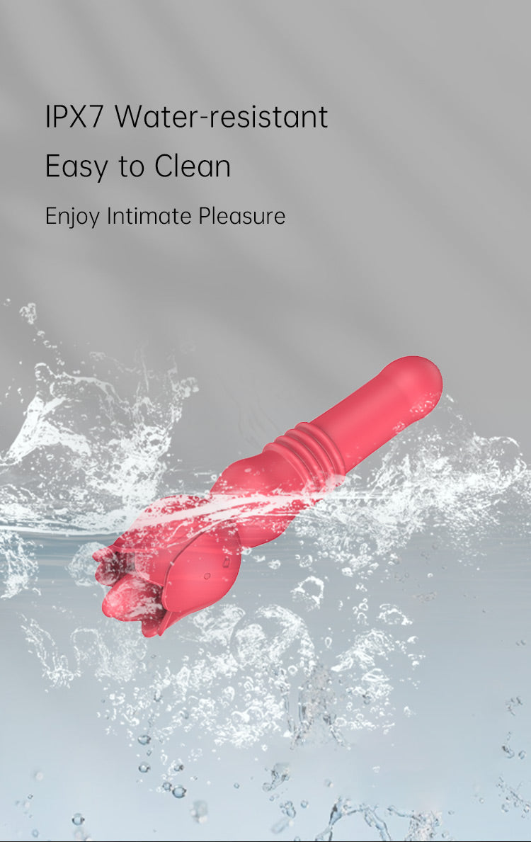 Rose Thrusting, Rotating Beads & Vibrating Massager