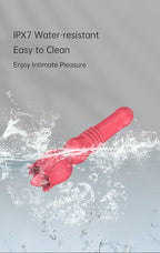 Rose Thrusting, Rotating Beads & Vibrating Massager