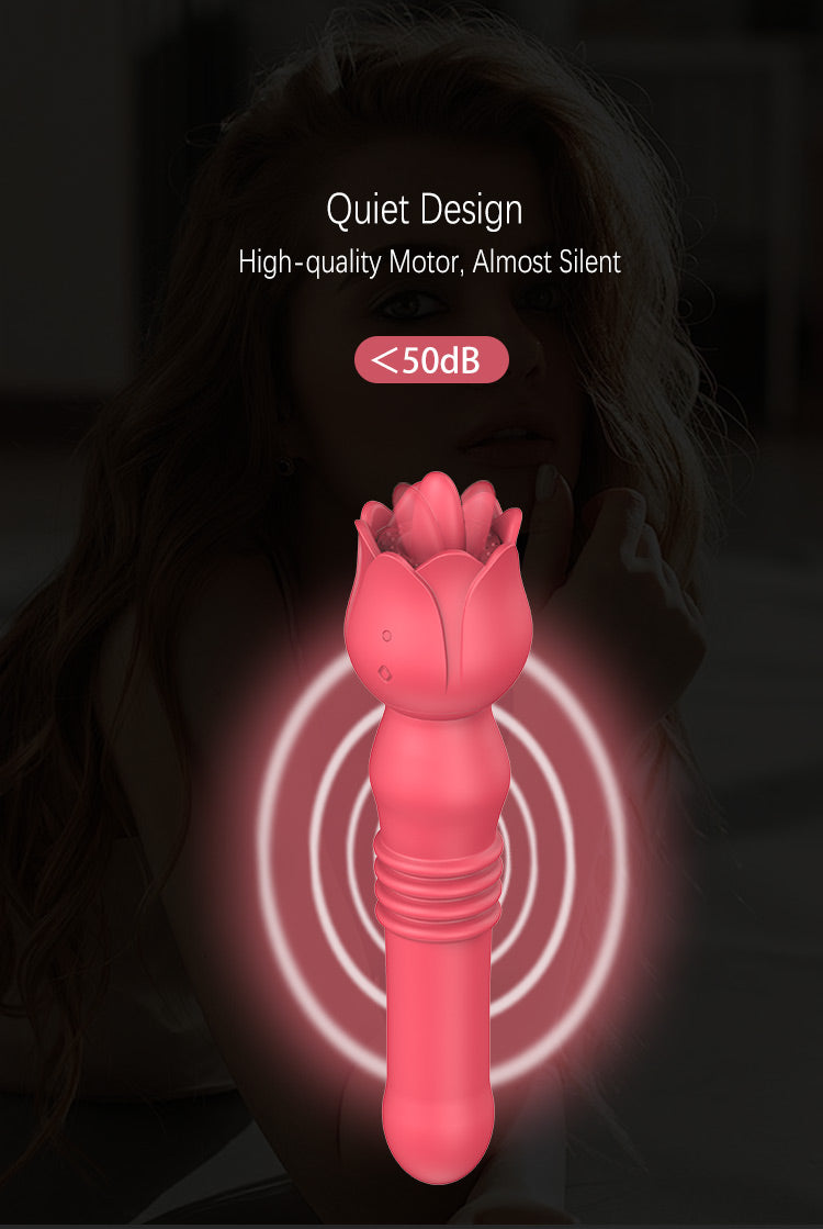 Rose Thrusting, Rotating Beads & Vibrating Massager