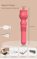 Rose Thrusting, Rotating Beads & Vibrating Massager