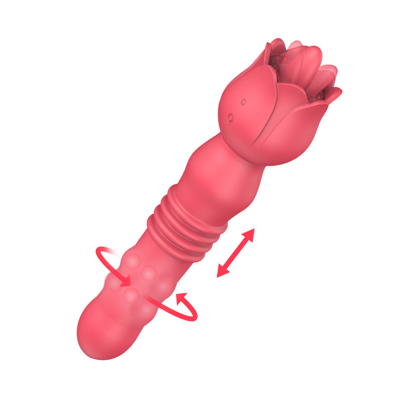 Rose Thrusting, Rotating Beads & Vibrating Massager