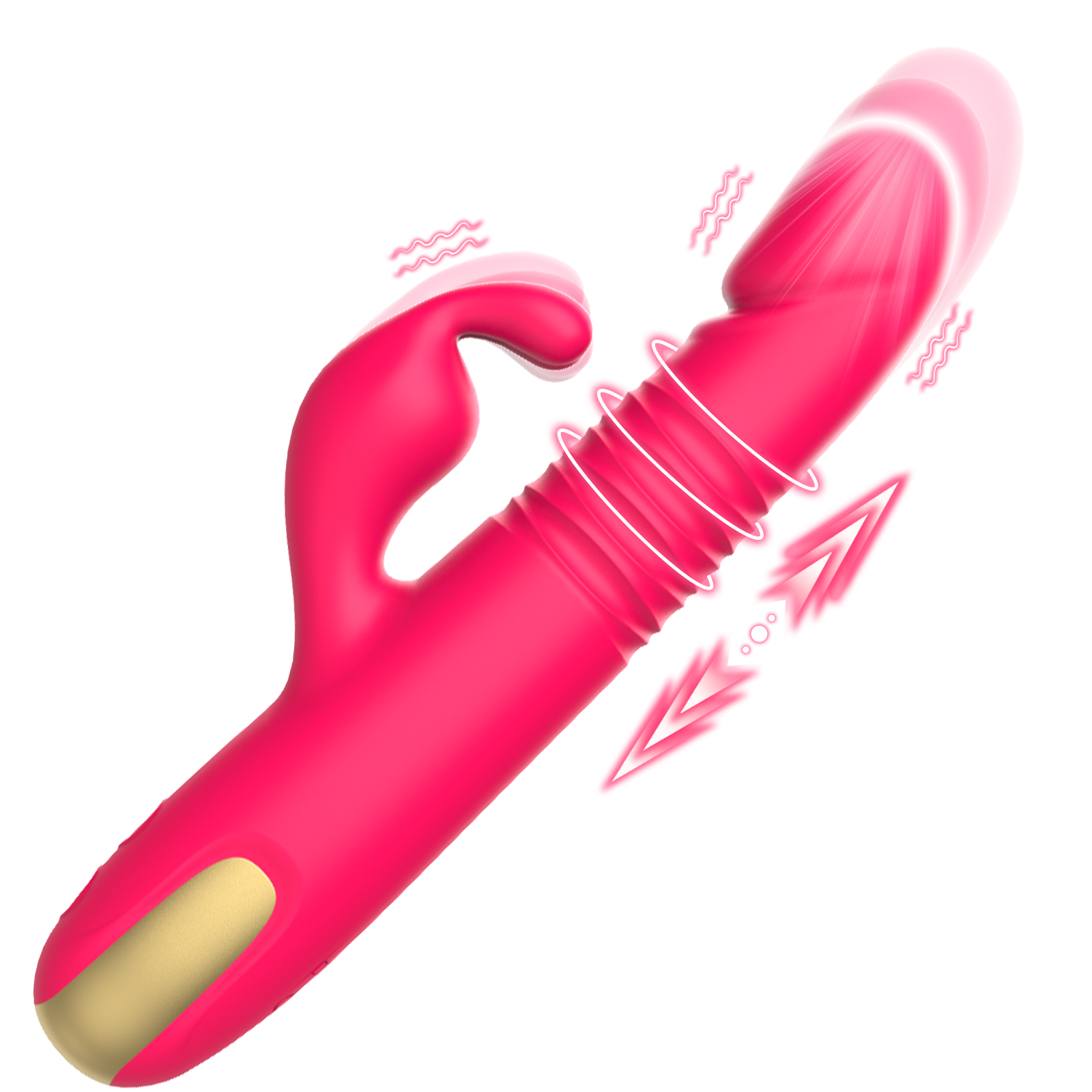 Thrusting & Rotating Rabbit Vibrator – 10 Modes, Dual Stimulation, Waterproof, Rechargeable
