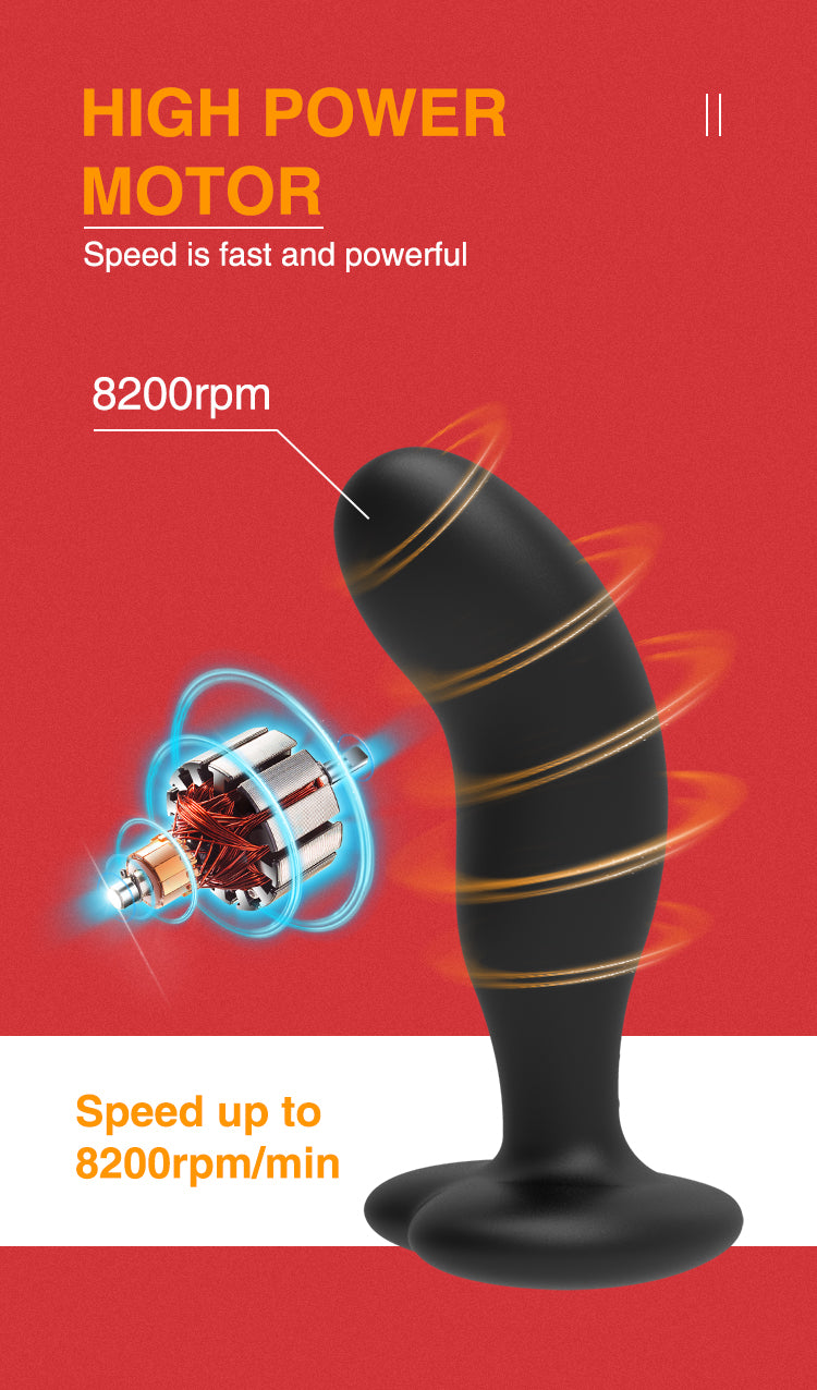 Rechargeable Vibrating Plug – 8200RPM Power, Ultra-Quiet, Waterproof, Remote Control