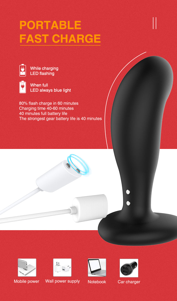 Rechargeable Vibrating Plug – 8200RPM Power, Ultra-Quiet, Waterproof, Remote Control