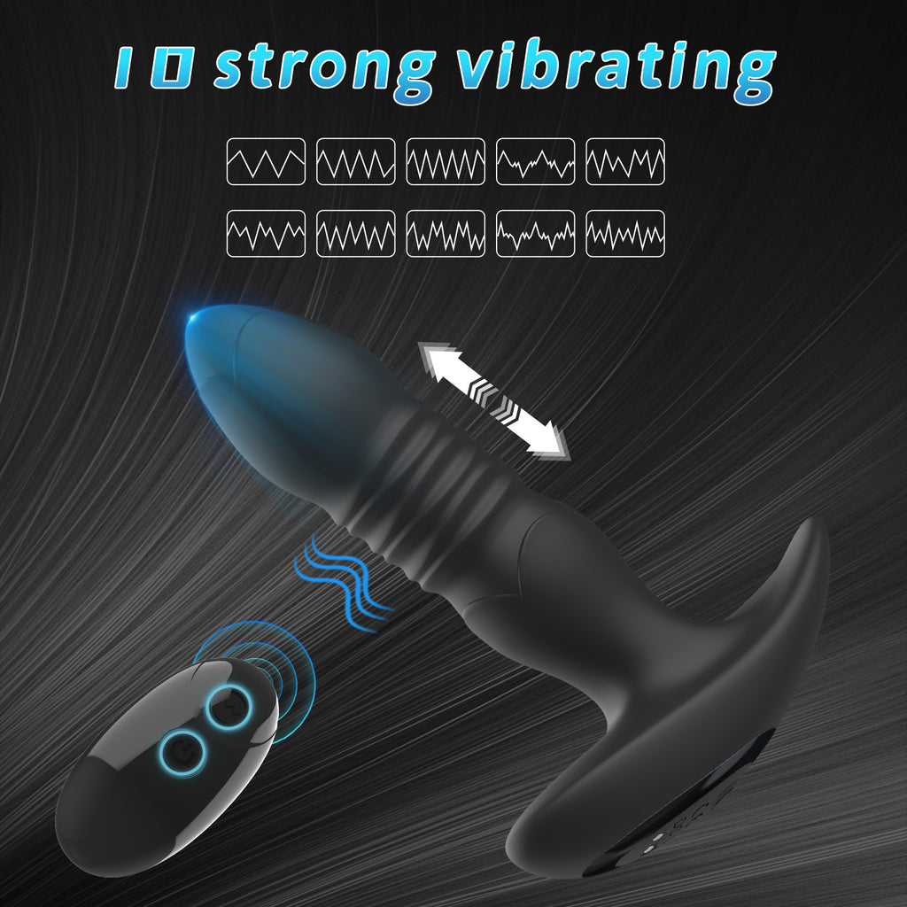 Remote Control Vibrating Plug – 10 Modes, Waterproof, Rechargeable, Ergonomic Design