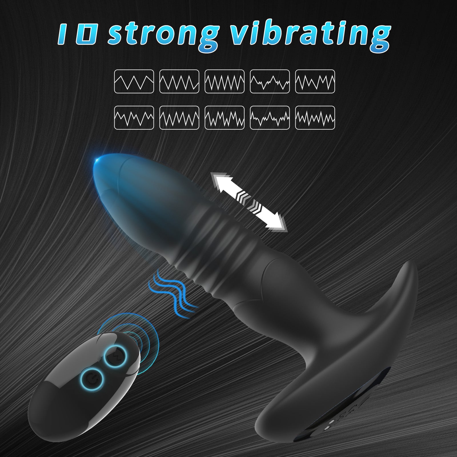 Remote Control Vibrating Plug – 10 Modes, Waterproof, Rechargeable, Ergonomic Design