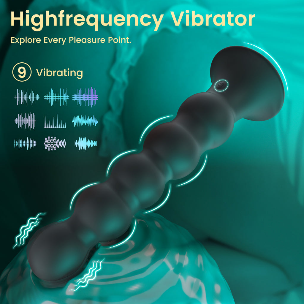App-Control Rechargeable Silicone Plug – 9 Vibrations, Waterproof, Suction Base