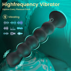 App-Control Rechargeable Silicone Plug – 9 Vibrations, Waterproof, Suction Base
