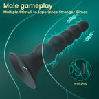 App-Control Rechargeable Silicone Plug – 9 Vibrations, Waterproof, Suction Base
