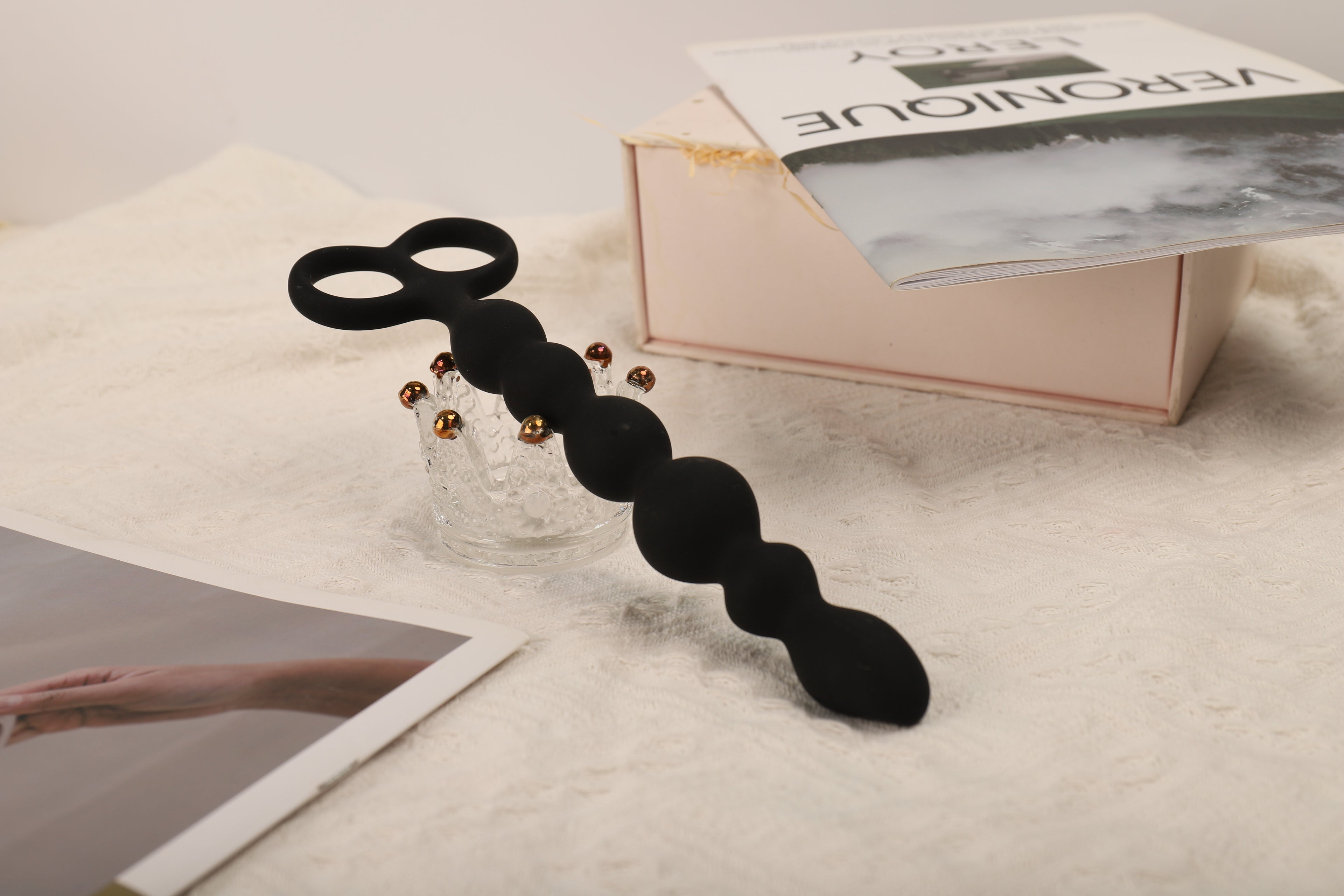 Black Silicone Anal Beads – Flexible, Body-Safe & Beginner-Friendly