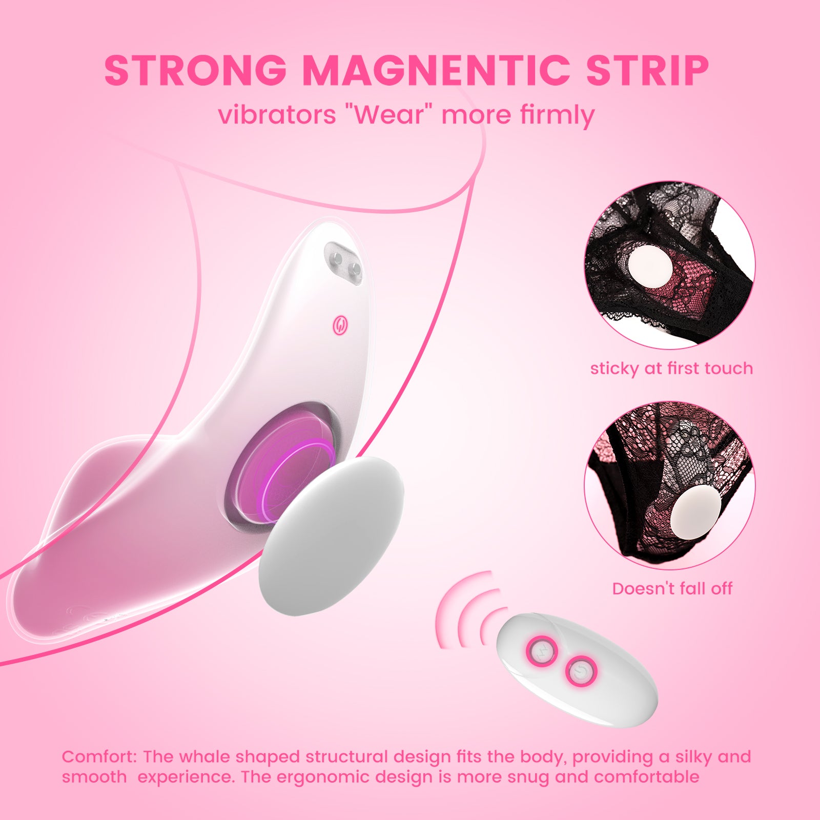 Wearable Vibrator for Women – Invisible Design, Magnetic Clip, Hands-Free, Quiet & Powerful