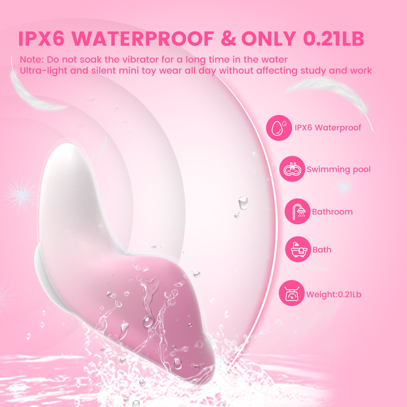 Wearable Vibrator for Women – Invisible Design, Magnetic Clip, Hands-Free, Quiet & Powerful