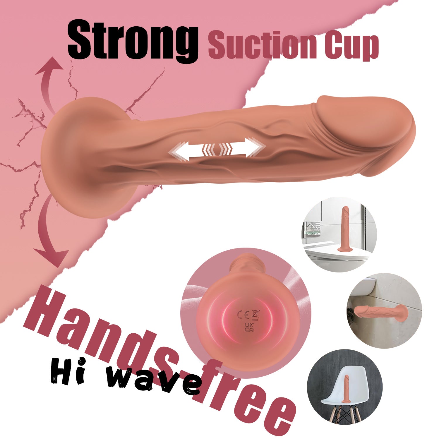 Thrusting & Vibrating Dildo with Suction Cup | 10 Modes, Ultra-Quiet, Waterproof, Realistic Silicone