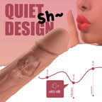 Thrusting & Vibrating Dildo with Suction Cup | 10 Modes, Ultra-Quiet, Waterproof, Realistic Silicone