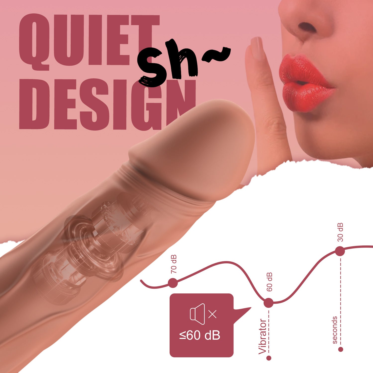 Thrusting & Vibrating Dildo with Suction Cup | 10 Modes, Ultra-Quiet, Waterproof, Realistic Silicone