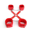 Plush Cross Restraint Set – Adjustable Hand & Ankle Cuffs Bondage Kit (4-Piece BDSM Play Set)