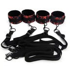 Floral Bondage Restraint Set – Bed Straps with Hand & Ankle Cuffs