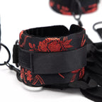 Floral Bondage Restraint Set – Bed Straps with Hand & Ankle Cuffs