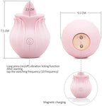 Rose Tongue Licking Vibrator with 10 Modes – Waterproof Silicone Massager