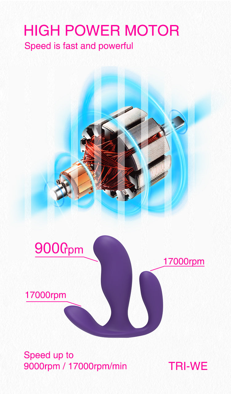 Remote Control Prostate & G-Spot Vibrator – Triple Stimulation, 7 Modes, Ultra-Quiet & Waterproof