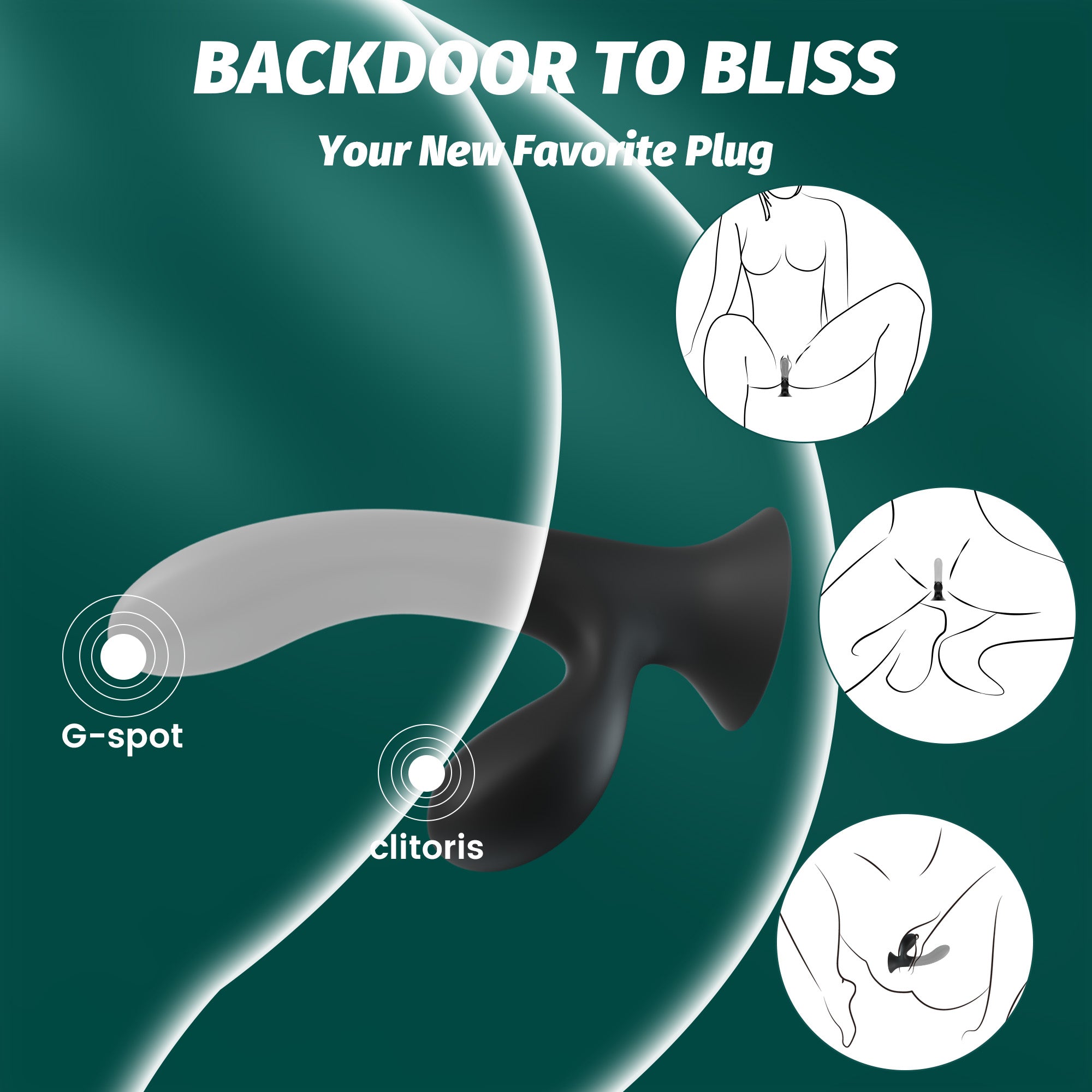 Prostate Massager Plug – 9 Modes, App Control, Waterproof, Silicone