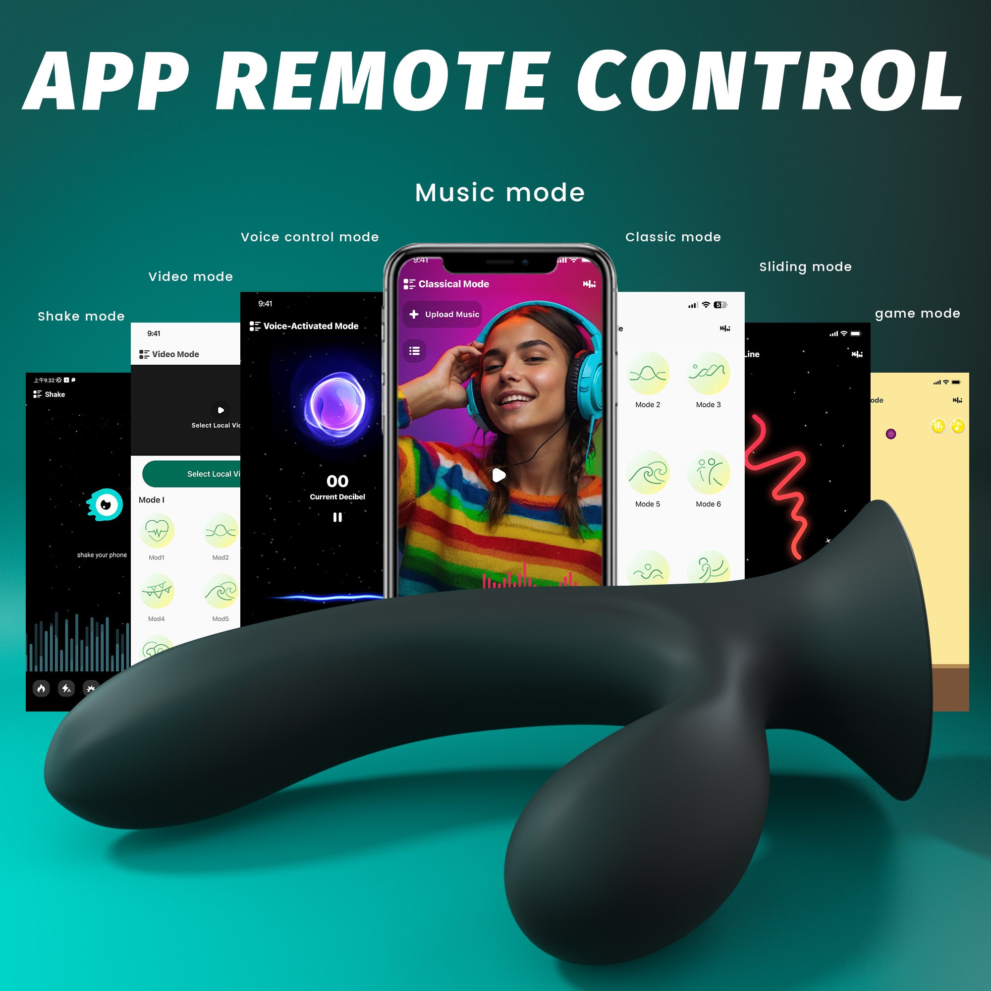 Prostate Massager Plug – 9 Modes, App Control, Waterproof, Silicone