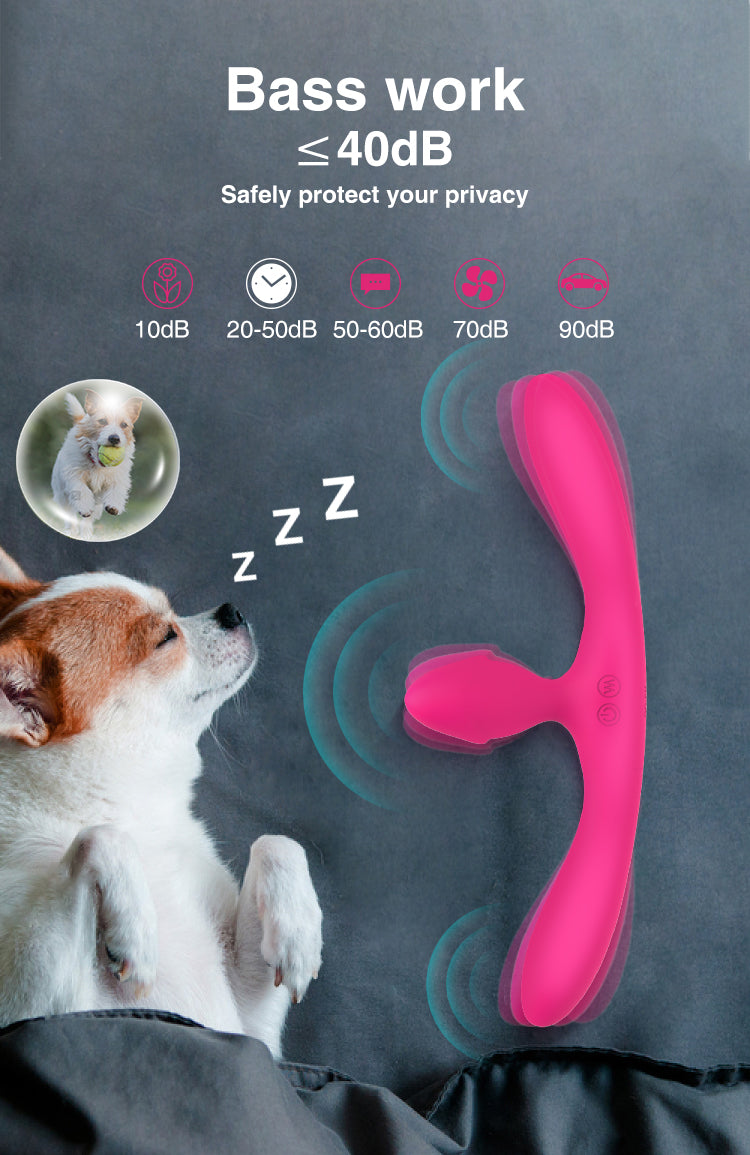 Dual-Stimulation Vibrator – 7 Modes, Remote Control, Waterproof, Soft Silicone