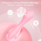 3-in-1 Heating Suction & Vibration Wand – 8 Modes Quiet Waterproof Silicone Massager