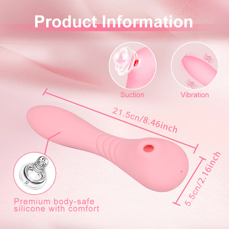 3-in-1 Heating Suction & Vibration Wand – 8 Modes Quiet Waterproof Silicone Massager