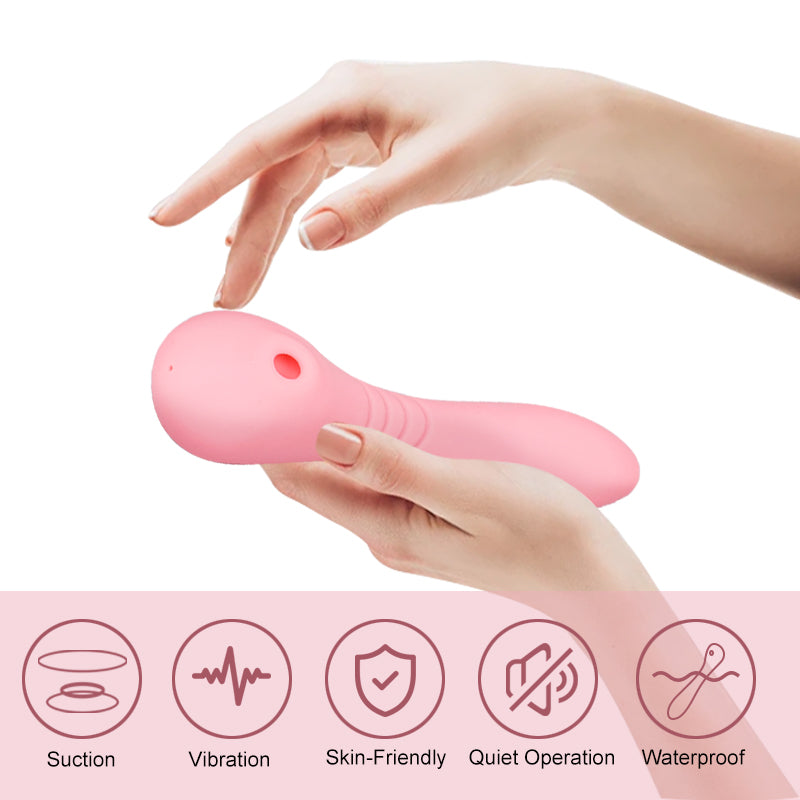 3-in-1 Heating Suction & Vibration Wand – 8 Modes Quiet Waterproof Silicone Massager