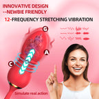 3-in-1 Dual-Action Vibrator with Tongue Licking, Thrusting & Vibration – Independent Controls