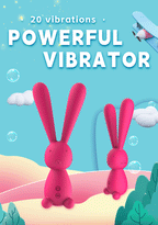 Cute Bunny Vibrator – 20 Modes Waterproof Silicone Massager, Quiet Rechargeable Personal Massager