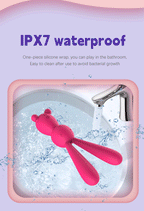 Cute Bunny Vibrator – 20 Modes Waterproof Silicone Massager, Quiet Rechargeable Personal Massager