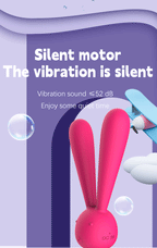 Cute Bunny Vibrator – 20 Modes Waterproof Silicone Massager, Quiet Rechargeable Personal Massager