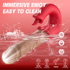3-in-1 Oral Suction Vibrator with Thrusting – Tongue Licking, Clitoral Suction & Multi-Mode Stimulator