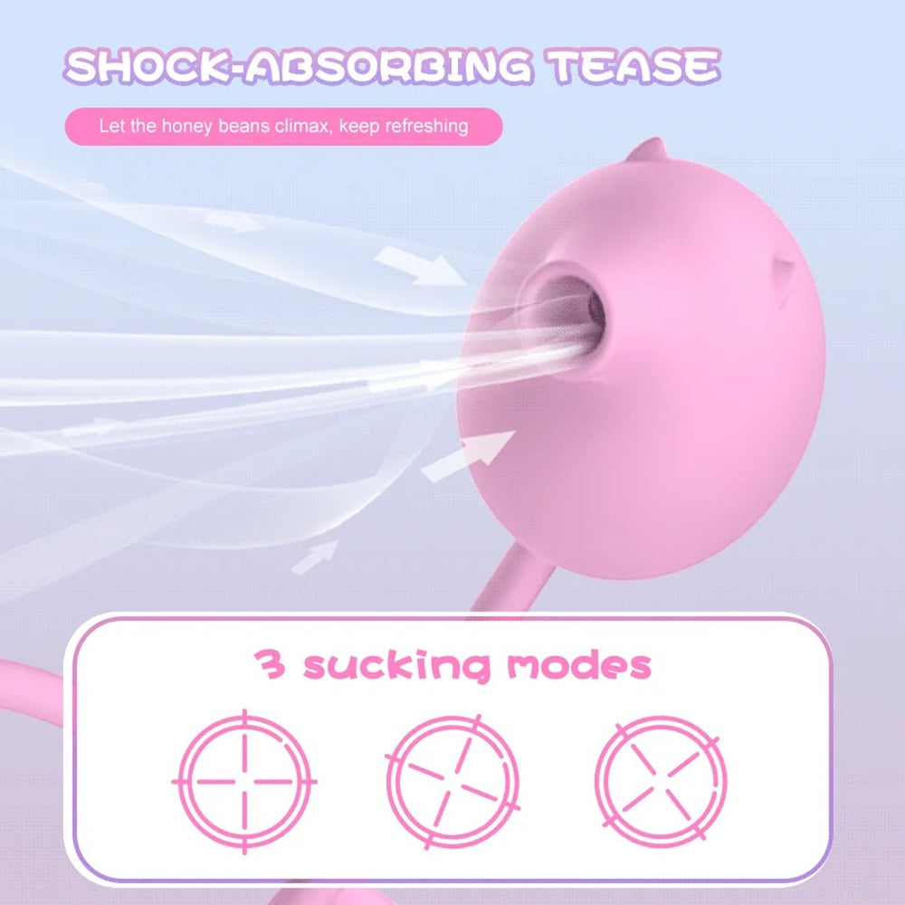 2-in-1 Suction & Vibrating Egg – Dual Stimulation G-Spot & Clitoral Massager, 10 Modes, Waterproof