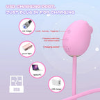 2-in-1 Suction & Vibrating Egg – Dual Stimulation G-Spot & Clitoral Massager, 10 Modes, Waterproof