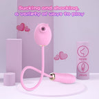 2-in-1 Suction & Vibrating Egg – Dual Stimulation G-Spot & Clitoral Massager, 10 Modes, Waterproof