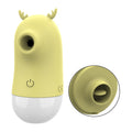 Cute Deer Suction Vibrator – Tongue Licking & Clitoral Stimulator, 5 Intensity Modes, USB Rechargeable