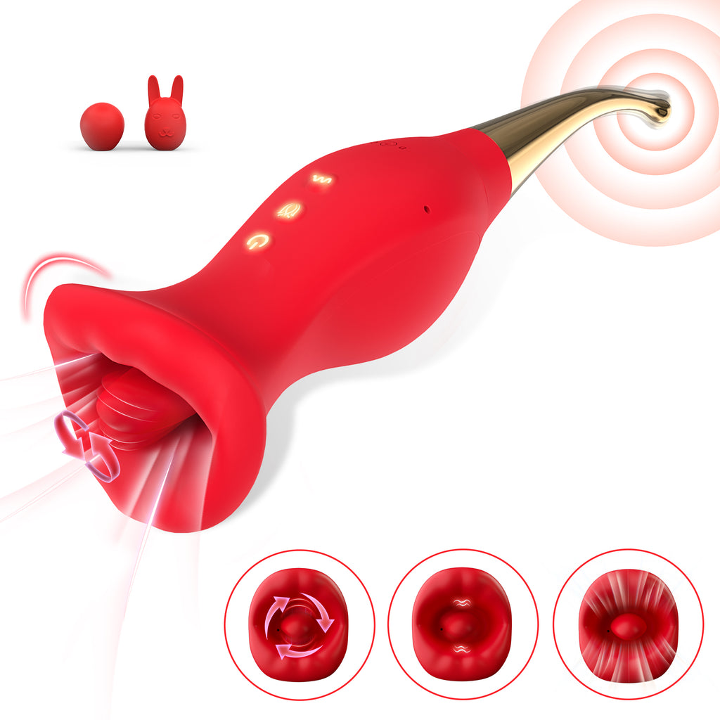 10 Modes Tongue Licking & G-Spot Vibrator – High-Frequency Quiet Waterproof Massager