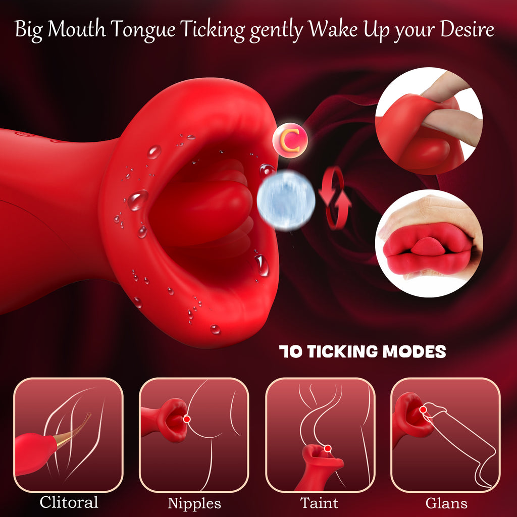 10 Modes Tongue Licking & G-Spot Vibrator – High-Frequency Quiet Waterproof Massager