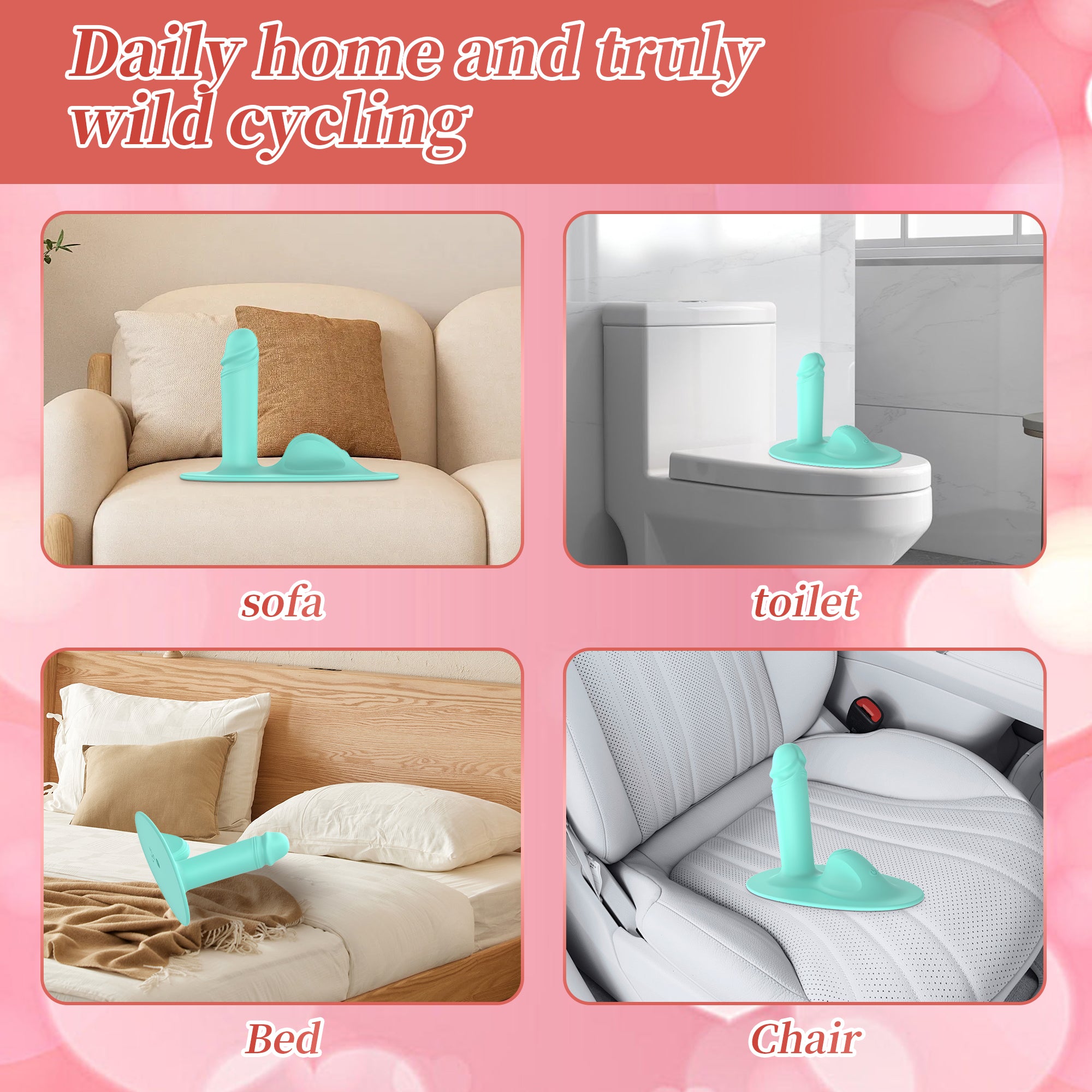 Hands-Free Ride-On Vibrator – Remote Control, 9 Modes Multi-Zone Stimulation, Waterproof