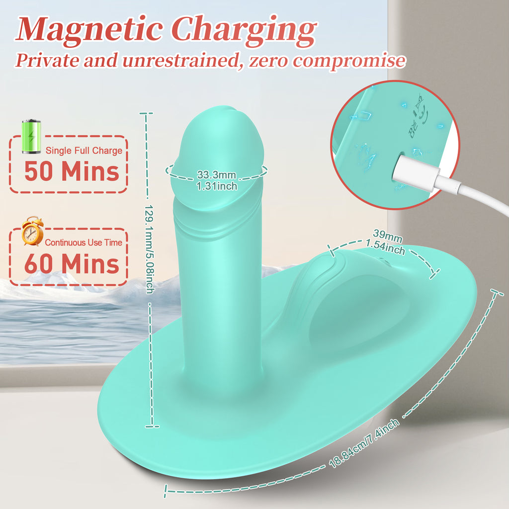 Hands-Free Ride-On Vibrator – Remote Control, 9 Modes Multi-Zone Stimulation, Waterproof