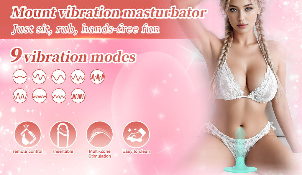 Hands-Free Ride-On Vibrator – Remote Control, 9 Modes Multi-Zone Stimulation, Waterproof