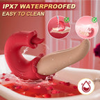 3-in-1 Oral Simulator Vibrator – Tongue Licking, G-Spot Stimulation & Clitoral Vibrations, Waterproof Silicone