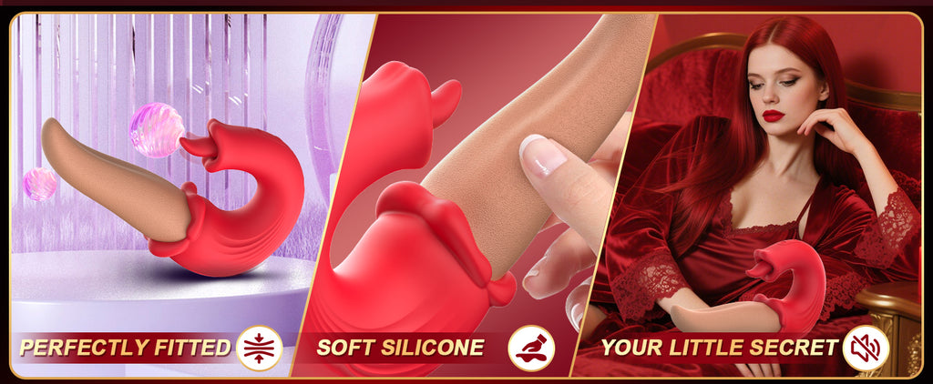 3-in-1 Oral Simulator Vibrator – Tongue Licking, G-Spot Stimulation & Clitoral Vibrations, Waterproof Silicone