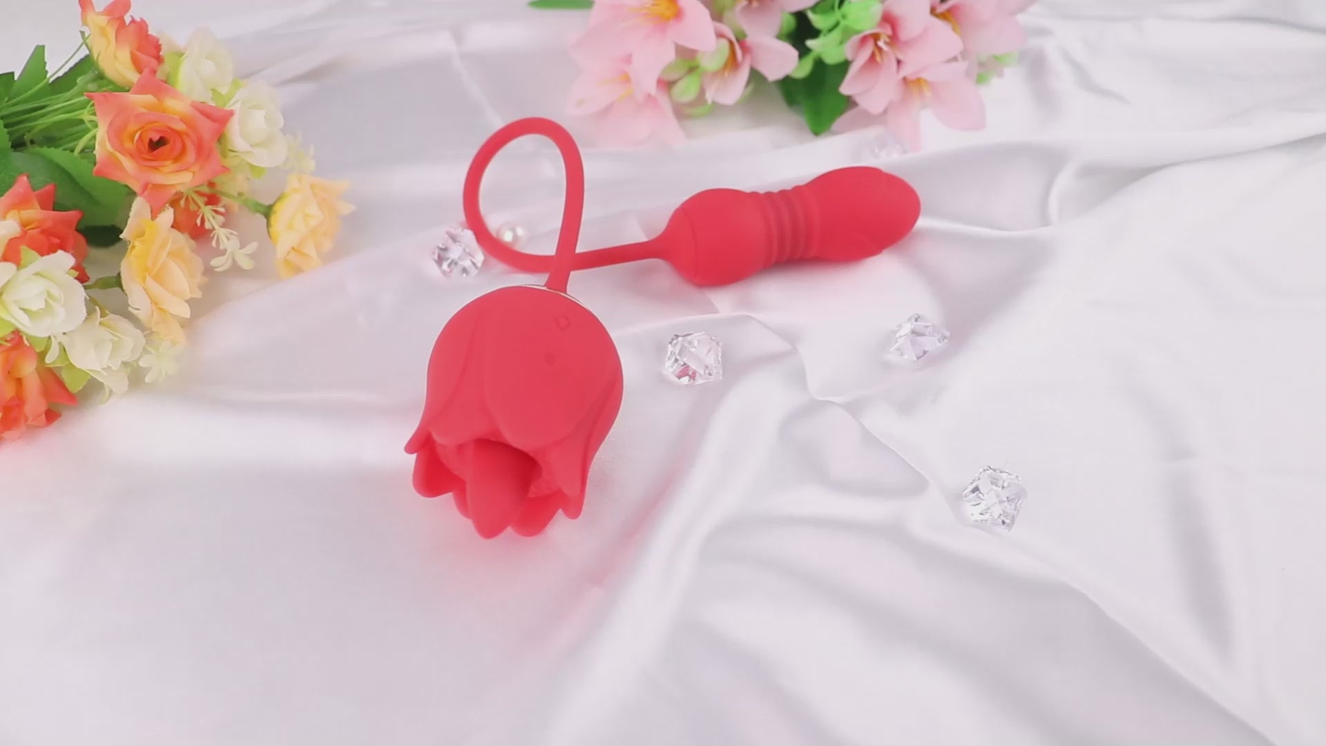 3-in-1 Dual-Action Vibrator with Tongue Licking, Thrusting & Vibration – Independent Controls